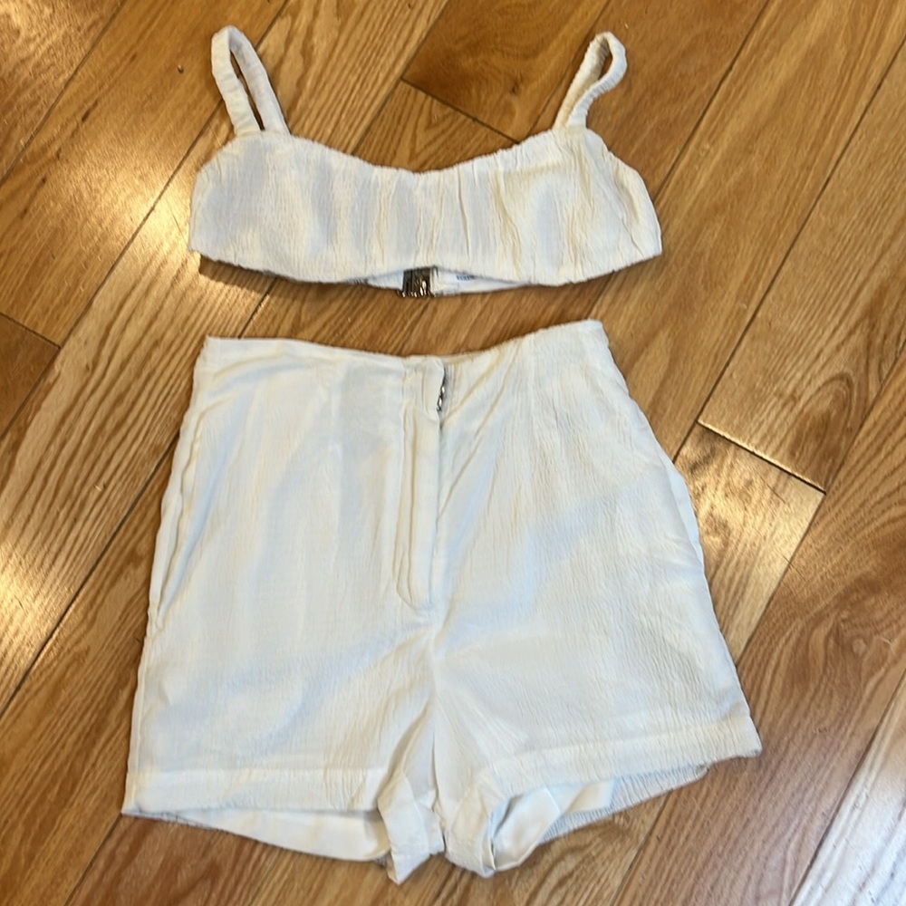 Showpo White Women Shorts Set
